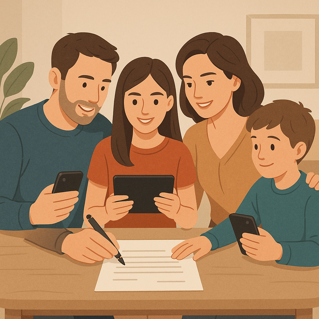 Wzorce i zasady: jak stworzyć rodzinny kontrakt cyfrowy krok po kroku